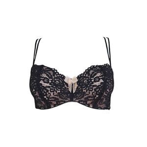 y2k goth lace bow bra